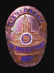 California Los Angeles Police Department Prop Badge